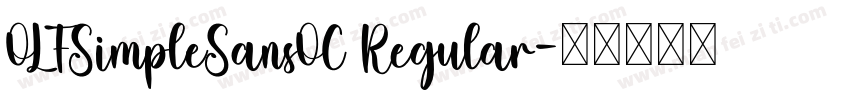 OLFSimpleSansOC Regular字体转换
